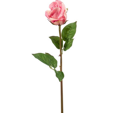 Emerald Kunstbloem Roos Bud tak - 58 cm - roze product