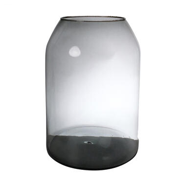 Hakbijl Glass Bloemenvaas Barcelona - grijs - eco glas - D25 x H35 cm product