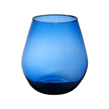 Hakbijl Glass Bloemenvaas Billy - blauw - eco glas - D25 x H30 cm product