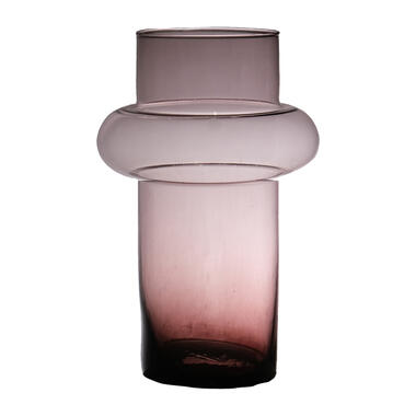 Hakbijl Glass Bloemenvaas Luna - mauve - eco glas - D19 x H30 cm product