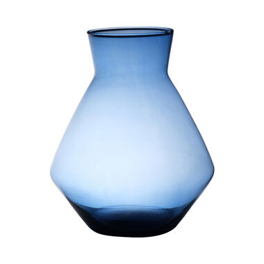 Hakbijl Glass Bloemenvaas Alexandra - blauw - eco glas - D25 x H30 cm product