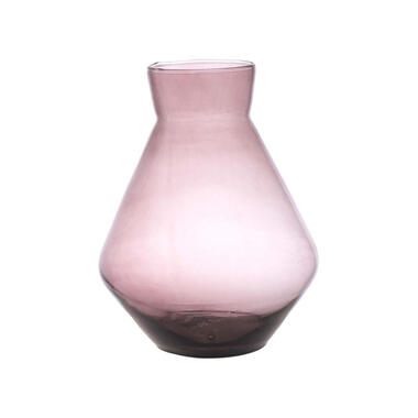 Hakbijl Glass Bloemenvaas Alexandra - mauve - eco glas - D19 x H25 cm product