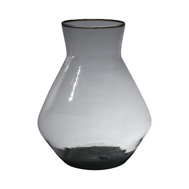 Hakbijl Glass Bloemenvaas Alexandra - zwart - eco glas - D25 x H30 cm product