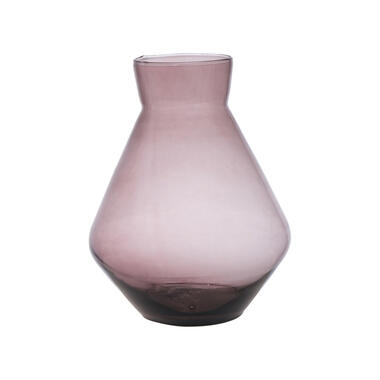 Hakbijl Glass Bloemenvaas Alexandra - mauve - eco glas - D25 x H30 cm product