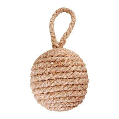 Esschert design deurstopper knoop - 1.7 kilo - bruin - jute - 14x14cm product