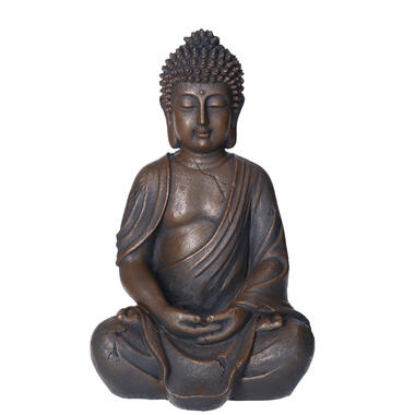 Deco by Boltze Boeddha beeld Zen - antiek bruin - 32 x 26 x 50 cm product