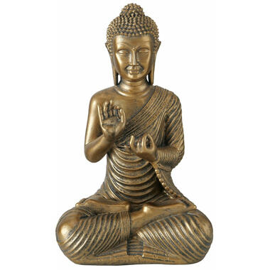 Deco by Boltze Boeddha beeld Briosa - goud - 12 x 9 x 20 cm product