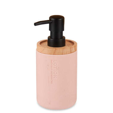 Berilo zeeppompje/dispenser Lotions - mat roze - polyresin - 18 cm product