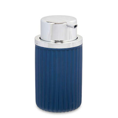 Berilo zeeppompje/dispenser Roma - blauw/zilver - kunststof - 15 cm product