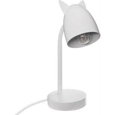Atmosphera Tafellamp - met oortjes - wit - 18 x 31 cm - bureaulamp product