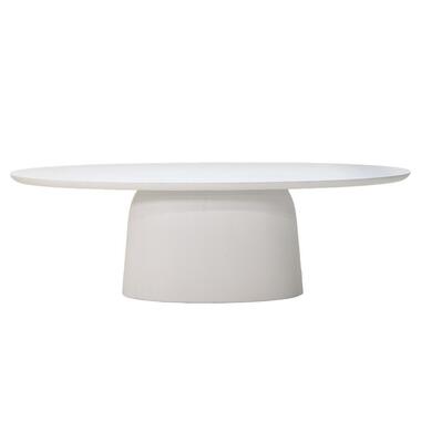 Eettafel Ovaal 300cm - Wit Betonlook - Myrna product