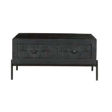 Furndea Cubical Black Salontafel zwart mangohout 80x80x40cm product