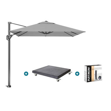 Platinum Voyager zweefparasol T1 2.5x2.5 m. - Light Grey + Modena voet + hoes product