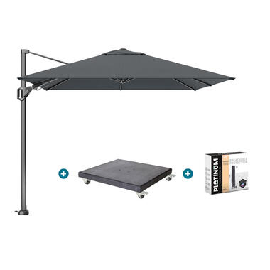 Platinum Voyager zweefparasol T2 2,7x2,7 m. - Antraciet + Modena voet en hoes product