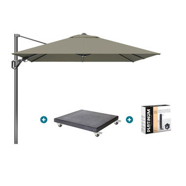 Platinum Voyager zweefparasol T2 2,7x2,7 m. - Taupe met Modena voet en hoes product