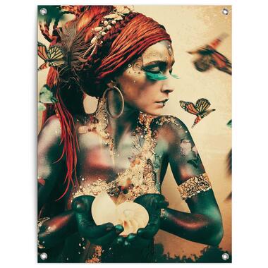 Tuinposter Jaime Ibarra - Bohemian Chic - 80x60cm - Oranje product