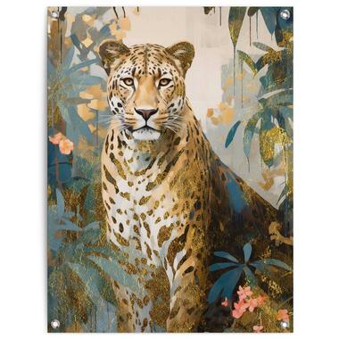 Tuinposter Gold Cat - 80x60cm - Groen product