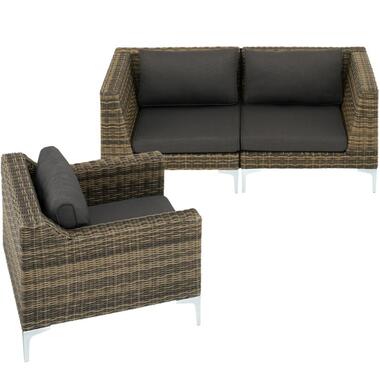 tectake - set Villanova natuur - 2 x middendeel + fauteuil product