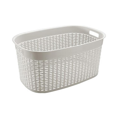 Hega Hogar wasmand - wit - 44L - kunststof - 58 x 39 x 27 cm product