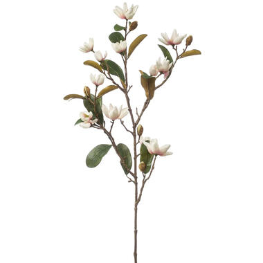 Emerald Kunstbloem Magnolia Pearl tak - 87 cm - creme/roze product