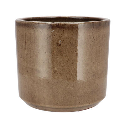 DK Design Bloempot model Brown Glaze - taupe - D18 x H20 cm - glanzend product