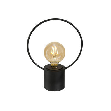 Atmosphera LED lamp - zwart - metaal - zonder snoer - H27.5 - vintage product