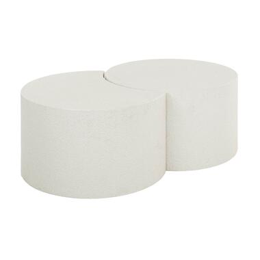 Salontafel Rond - Wit Marmer Composiet - 61x61x36cm product