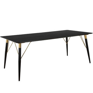 Amagi - Eettafel 160x90 cm, 6 personen zwart / goud MDF product