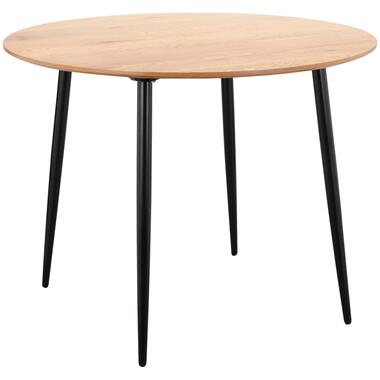 Monza - Ronde eettafel Ø100 cm voor 4 in zwart eiken MDF product