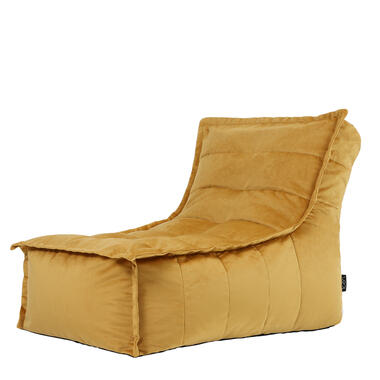 icon Zitzak Lounger Dolce - Fluwelen Zitzak - Geel product