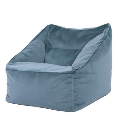 icon Zitzack Natalia - Fluwelen Zitzakfauteuil - Blauw product