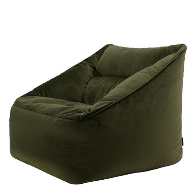 icon Zitzack Natalia - Fluwelen Zitzakfauteuil - Olijfgroen product