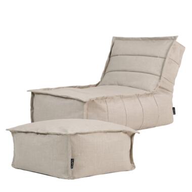 icon Zitzak Lounger en Poef Dolce - Zitzak Buiten - Beige product