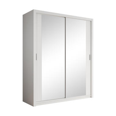 Meubella Kledingkast Blake - Wit - 180 cm - Met spiegel product