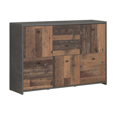 Meubella Dressoir Sahara 4 - Old wood - Grijs - 114 cm product