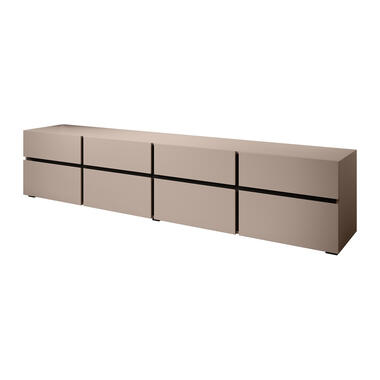 Meubella TV-Meubel Cainan - Beige - Zwart - 225 cm product