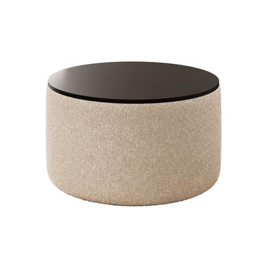 Meubella Salontafel Marcio - Beige teddystof - Boucle - 75 cm product