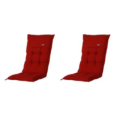 Madison - Tuinkussens Hoge Rug Rib Red - 123x50 - Rood - 2 Stuks product