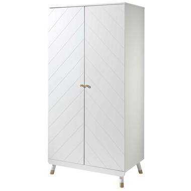 Vipack Kledingkast Billy 2 deuren MDF - wit/goud product