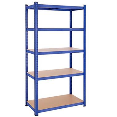 Songmics Stalen stellingkast met 5 etages, capaciteit 600kg, 50x100x200cm, blauw product