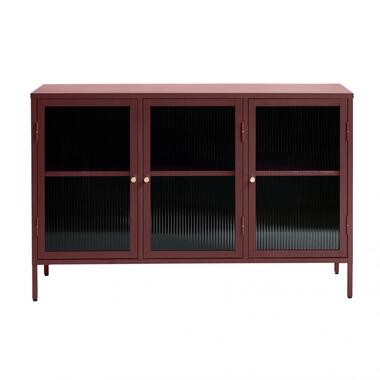 Nordic Home - Olan glazen dressoir - 130 cm - rood product