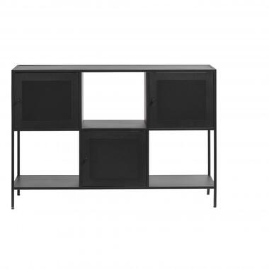 Nordic Home - Sigurd metalen dressoir - 3 deurs - 120 cm - zwart product