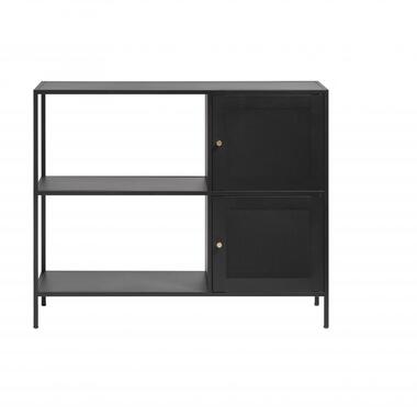 Nordic Home - Sigurd metalen dressoir - 2 deurs - 100 cm - zwart product