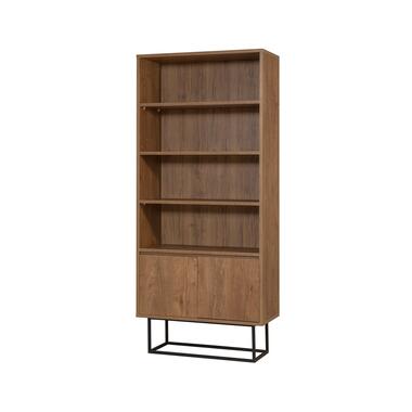 Arabic House Boekenkast Walnoot Bruin Melamine - 80x36x182cm - Rea product