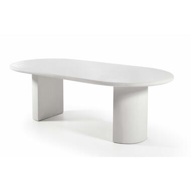 Eettafel Ovaal 230cm - Beton Ciré - Off White - Flow product