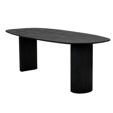 Eettafel Deens Ovaal 240cm - Zwart Mangohout - Feline product