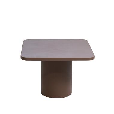 Salontafel Vierkant - Taupe Metaal - 50x50x35cm - Mischa product