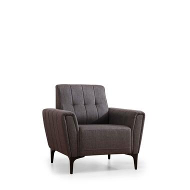 Arabic House Fauteuil Donkergrijs Stof - Zithoogte 43cm - 90x95x77cm - Hamlet - product