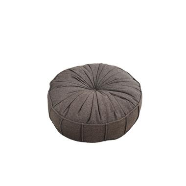 Arabic House Poef Rond - Teddy Antraciet - Zitkussen - 60x60x20cm - Vintage - product