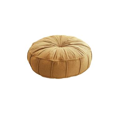 Arabic House Poef Rond - Teddy Geel - Zitkussen - 60x60x20cm - Vintage - Giga product